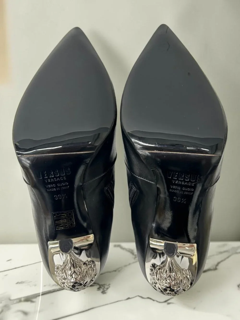 Versus Versace Lion Head Ankle Boots, New and Pristine, Size 39.5 EU